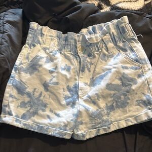 Stylish Blue Tie-Dye Women's Shorts